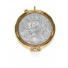 Church pyx in gilded brass - Christ Suffering in a crown