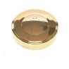 Church pyx in brass with IHS inscription, gold plated