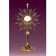 Monstrance with natural stone in nodus