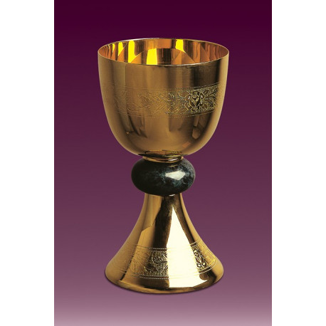 Chalice with Italian marble in nodus, decorated with or without engraving