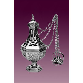 Thurible - incense burner, gothic, nickel-plated