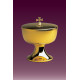 Communion ciborium, gold-plated, brass