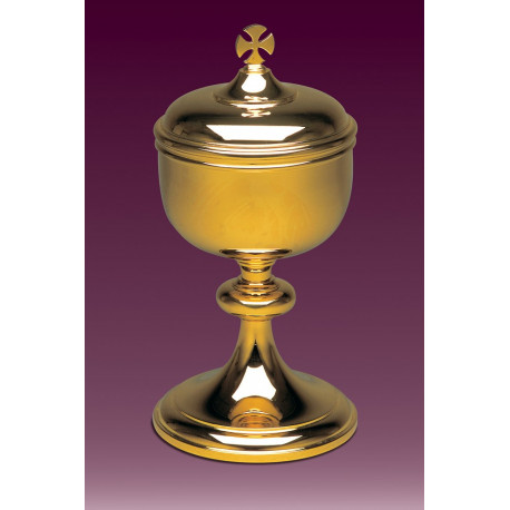 Brass gold-plated ciborium