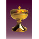 Brass field ciborium, gold-plated