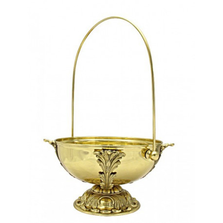 Brass pot, large for holy water - decorative