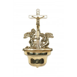 Church font angels, brass - 32 cm (12.6 inches)