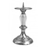 CHROME-PLATED BRASS CANDLE HOLDER WITH CRYSTAL