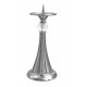 CHROME-PLATED BRASS CANDLEHOLDER WITH CRYSTAL