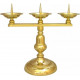 THREE ARM BRASS CANDLEHOLDER