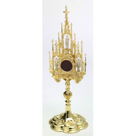 Reliquary of Gothic type, gold-plated
