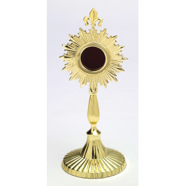 Brass reliquary, gold-plated - 23 cm (9.1 inches)