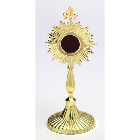 Brass reliquary, gold-plated - 23 cm (9.1 inches)