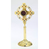 Gemstone reliquary, gold-plated - 26 cm (10.2 inches)