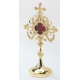 Gemstone reliquary, gold-plated - 34 cm (13.4 inches)