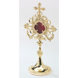 Gemstone reliquary, gold-plated - 34 cm (13.4 inches)