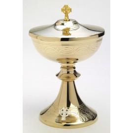Gold-plated ciborium - 23 cm (9.1 inches)