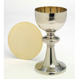 Silver chalice + paten - 20 cm (7.9 inches)