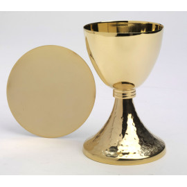 Chalice + paten, gold-plated - 19.5 cm (7.7 inches)