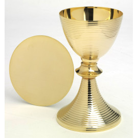 Gold-plated chalice + paten - 21 cm (8.3 inches)