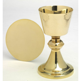 Gold-plated chalice + paten - 19 cm (7.5 inches)
