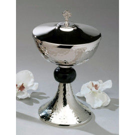 Silver ciborium with black ring - 24 cm (9.4 inches)