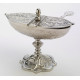 Boat + brass spoon, nickel-plated height 13 cm (5.1 inches)