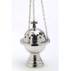 Thurible + boat + spoon - silver-colored set