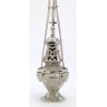 Brass thurible, nickel-plated, cast - 30 cm (11.8 inches)