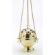Brass thurible, gold color (stars) - 15 cm (5.9 inches)