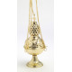 Brass thurible, gold-plated, decorated with cross- 26 cm (10.2 inches)