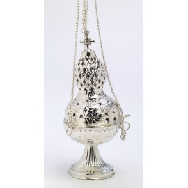 Silver-plated thurible - 26 cm (10.2 inches)