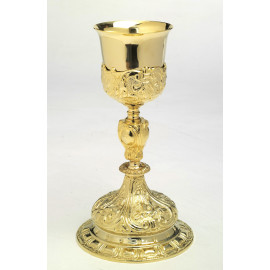Baroque chalice, gold-plated - 25 cm (9.8 inches)