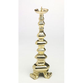 Solid brass altar candleholder - 40 cm (15.7 inches)