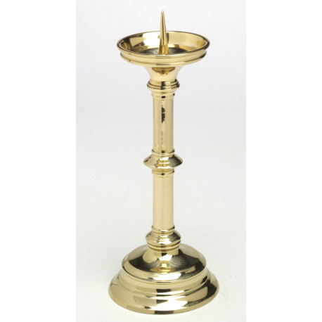 Solid brass altar candlestick - 32 cm (12.6 inches)