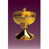 Gold field ciborium for communion, 21 cm (8.3 inches)