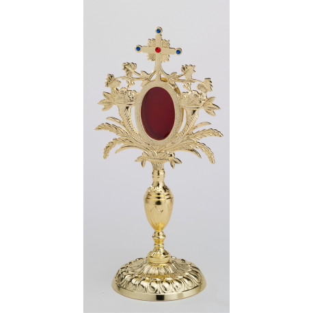 Reliquary - 33 cm (13 inches), with precious stones, gold-plated