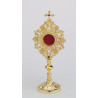 Reliquary - 25 cm (9.8 inches) with gemstones, gold-plated