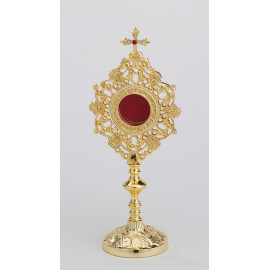 Reliquary - 25 cm (9.8 inches) with gemstones, gold-plated