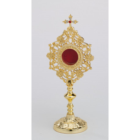 Reliquary - 25 cm (9.8 inches) with gemstones, gold-plated