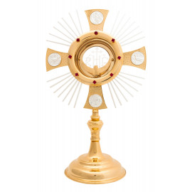 Gold-plated monstrance H 40 cm (15.7 inches).