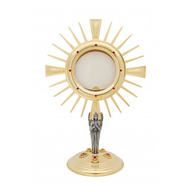 Gold-plated monstrance H 45 cm (17.7 inches).