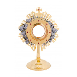 Gold-plated monstrance H 31 cm (12.2 inches)