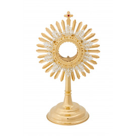 Gold-plated monstrance H 35 cm (13.8 inches).