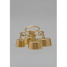 Altar Bell quadruple brass, gold plated