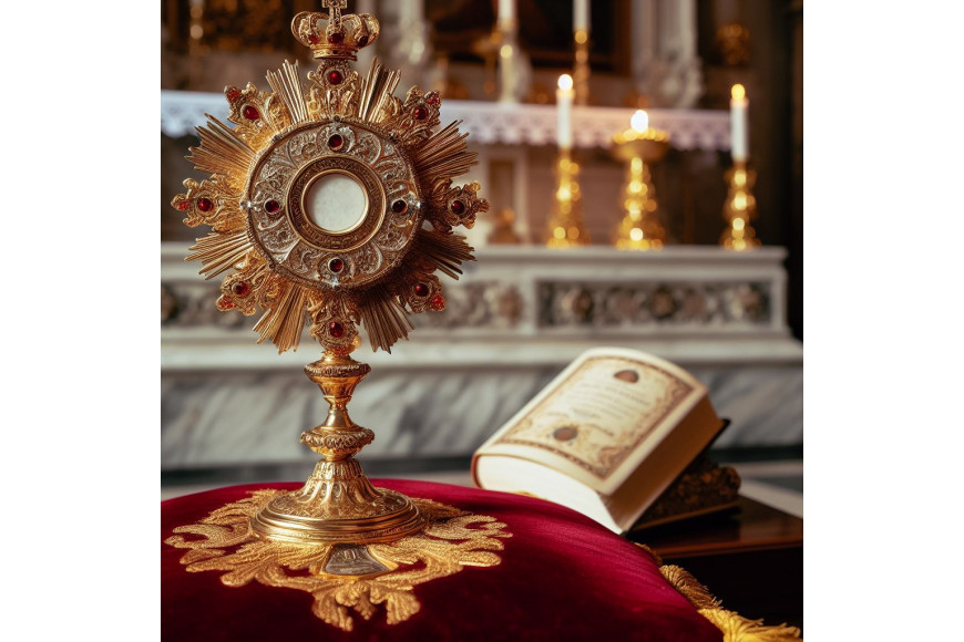 Why is the monstrance gold?